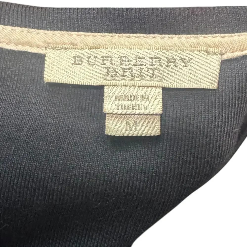Burberry Brit Size Medium 3/4 Sleeve Black Top EUC {178} - Picture 5 of 11